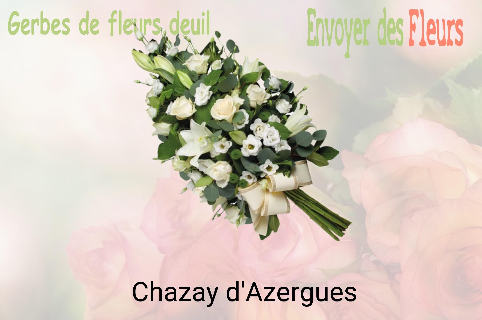 Gerbe de fleurs de deuil livrée à Chazay-d'Azergues